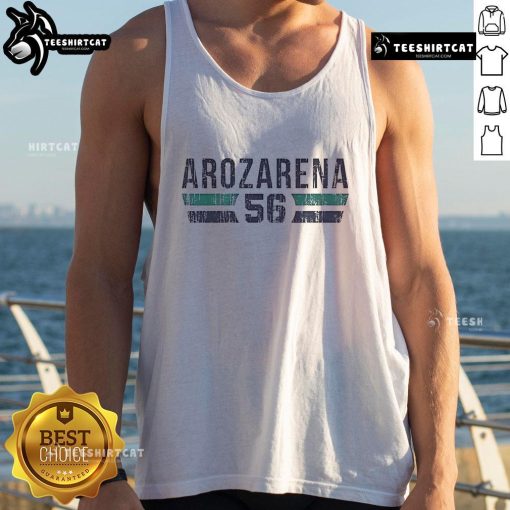 Official Randy Arozarena 56 Seattle Vintage Tank Top featuring a stylish design perfect for fans and summer wear.