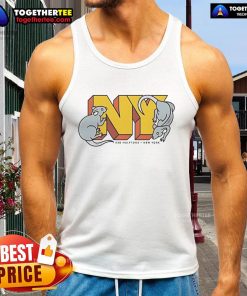 Official Rat NY Red Halftone New York Tank Top featuring bold graphics and a stylish design for urban fashion enthusiasts.