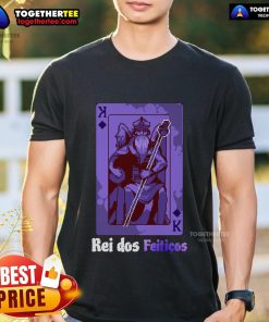 Official Rei Dos Feiticos King Of Spells T-Shirt featuring a mystical design and vibrant colors for spell enthusiasts.