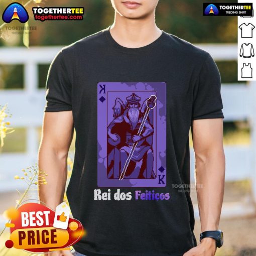 Official Rei Dos Feiticos King Of Spells T-Shirt featuring a mystical design and vibrant colors for spell enthusiasts.