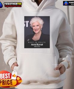 Official RIP Anne Burrell 1969-2025 Hoodie featuring a tribute design for the beloved chef and TV personality.