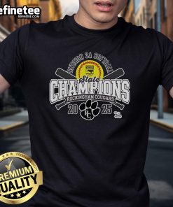 Alt Text: Rockingham County Cougars 2025 NCHSAA Women's 3A Softball State Champions T-Shirt design featuring team colors and logo.