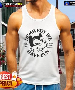 Official Rome Hero Foxes Dumb But We Have Fun Est 2012 tank top featuring playful fox graphic and vibrant design.