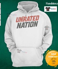 Alt Text: Official Ross Smith Unrated Nation Logo Hoodie featuring a stylish design and vibrant colors for fans and fashion lovers.