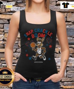 Official San Antonio Spurs Snap Crackle Boom tank top for Independence Day, showcasing team pride and festive spirit.