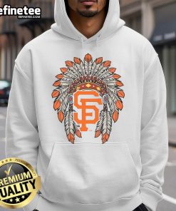 Official San Francisco Giants Native American logo hoodie featuring a bold, colorful design and comfortable fit.