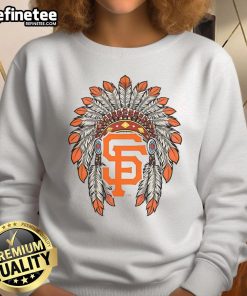 Official San Francisco Giants Native American logo sweatshirt featuring vibrant colors and unique design elements.