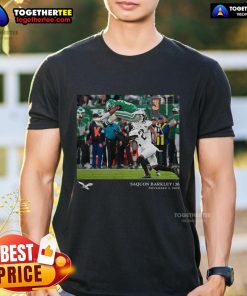 Official Saquon Barkley Philadelphia Eagles NFL Flash Features Week 9 T-Shirt showcasing team colors and logo.