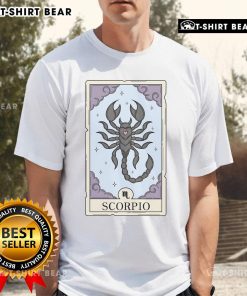 Official Scorpio Card T-Shirt featuring bold zodiac design and vibrant colors, perfect for astrology enthusiasts.