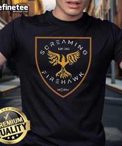 Official Screaming Firehawk T-Shirt featuring bold graphic design, perfect for fans of unique and stylish apparel.