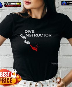 Official Scuba Diving Dive Instructor Ladies Tee featuring a stylish design for female divers and ocean enthusiasts.
