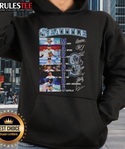 Alt Text: Official Seattle Mariners Name Teams 2025 Signature Hoodie featuring team logo and stylish design for fans.