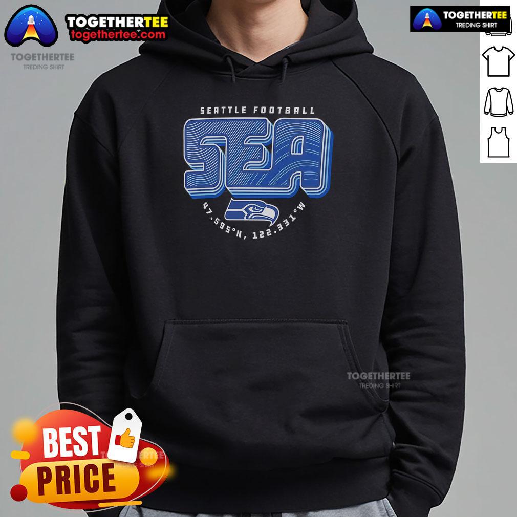 Official Seattle Seahawks Hometown Sea Geographic Coordinates Hoodie Official Seattle Seahawks Hometown Sea Geographic Coordinates Hoodie in navy with team logo, perfect for fans and cozy wear.