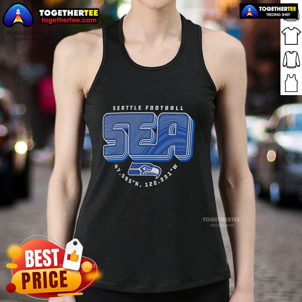 Official Seattle Seahawks Hometown Sea Geographic Coordinates Tank Top Seattle Seahawks tank top featuring hometown sea geographic coordinates, perfect for fans and casual wear.