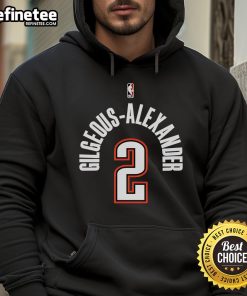 Alt Text: Official Shai Gilgeous-Alexander Oklahoma City Thunder Boys Number 2 Hoodie in stylish design and vibrant colors.