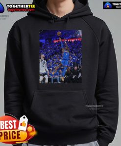 Official Shai Gilgeous-Alexander Oklahoma City Thunder hoodie featuring game frames design, perfect for fans.