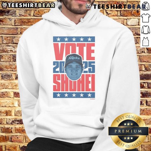 Official Shohei Ohtani 2025 Vote Hoodie featuring bold graphics and comfortable design for fans and supporters.