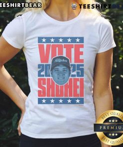 Official Shohei Ohtani 2025 Vote ladies tee featuring a stylish design for baseball fans.