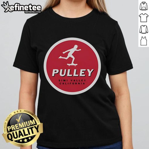Official Skater Pulley Simi Valley California Ladies Tee featuring a stylish design and comfortable fit for casual wear.