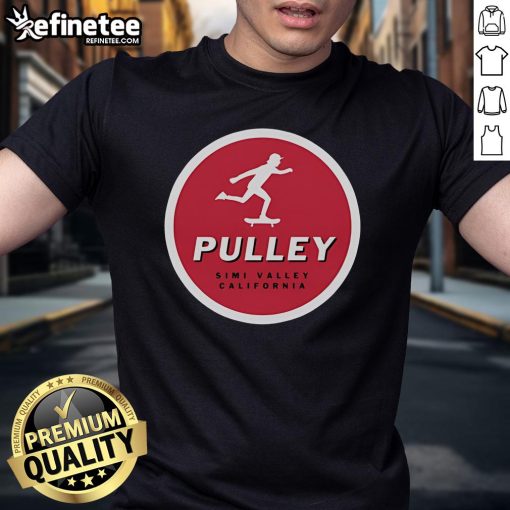 Official Skater Pulley Simi Valley California T-Shirt featuring a stylish design for skateboarding enthusiasts.
