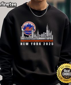 Official New York Mets 2025 sweatshirt featuring the skyline design, perfect for fans and stylish sportswear.