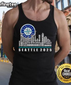 Alt Text: Official Seattle Seahawks 2025 tank top featuring the team skyline design, perfect for fans and summer wear.