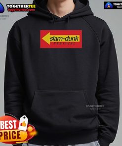 Alt Text: Official Slam Dunk Drive Thru Records hoodie in black, featuring the logo on the front, perfect for music fans.