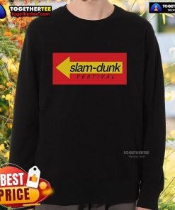 Alt Text: Official Slam Dunk Drive Thru Records sweatshirt featuring a stylish design, perfect for music fans and streetwear lovers.