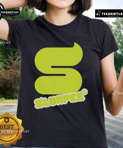 Alt Text: Official Slurpee S Logo Ladies Tee featuring vibrant design and stylish fit for Slurpee fans.
