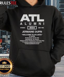 Alt Text: Jermaine Dupri wearing the Official So So Def ATL Alumni hoodie, celebrating Atlanta's music culture and legacy.