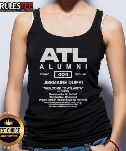 Jermaine Dupri wearing an Official So So Def ATL alumni tank top, celebrating Atlanta's music culture and heritage.