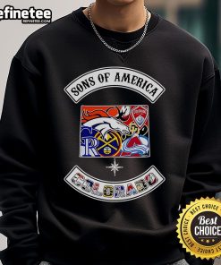 Alt Text: Official Sons of America Colorado Sports Sweatshirt featuring a bold design and cozy fabric, perfect for fans.