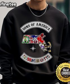 Official Sons of America Massachusetts sports sweatshirt featuring logo and comfortable design for fans.