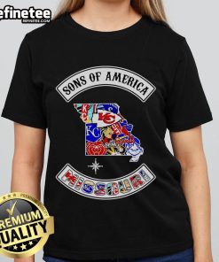 Official Sons of America Missouri Sports Ladies Tee showcasing vibrant design and comfortable fit for sports fans.