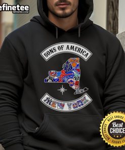 Official Sons of America New York sports hoodie featuring vibrant team colors and logo, perfect for fans and casual wear.