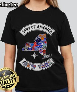 Official Sons of America New York Sports Ladies Tee in vibrant colors, perfect for fans showcasing team spirit.