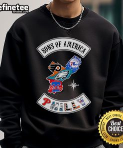 Official Sons of America Philadelphia Sports Sweatshirt featuring bold graphics and a comfortable fit for fans.