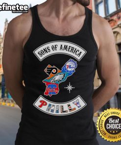 Official Sons of America Philadelphia sports tank top featuring bold team graphics and a comfortable fit for fans.