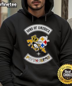 Official Sons of America Pittsburgh Sports Hoodie featuring team colors and logo, perfect for sports fans.