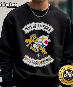 Official Sons of America Pittsburgh Sports Sweatshirt in navy blue, featuring a bold logo and comfortable design for fans.
