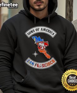 Official Sons of America San Francisco sports hoodie featuring logo, stylish design, perfect for fans and casual wear.