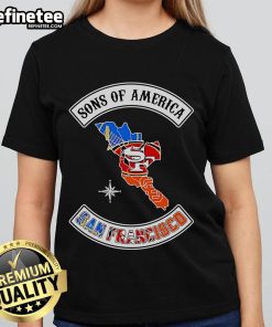 Official Sons of America San Francisco Sports Ladies Tee featuring stylish design and vibrant colors for fans.