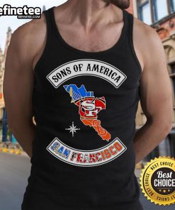 Official Sons of America San Francisco sports tank top featuring a bold logo and stylish design for fans.