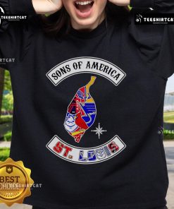 Official Sons of America St. Louis sports sweatshirt featuring bold logo and comfortable design for fans.