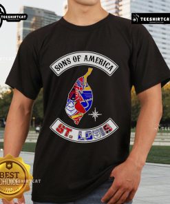 Alt Text: Official Sons Of America St Louis Sports T-Shirt featuring vibrant team colors and logo, perfect for fans and athletes.