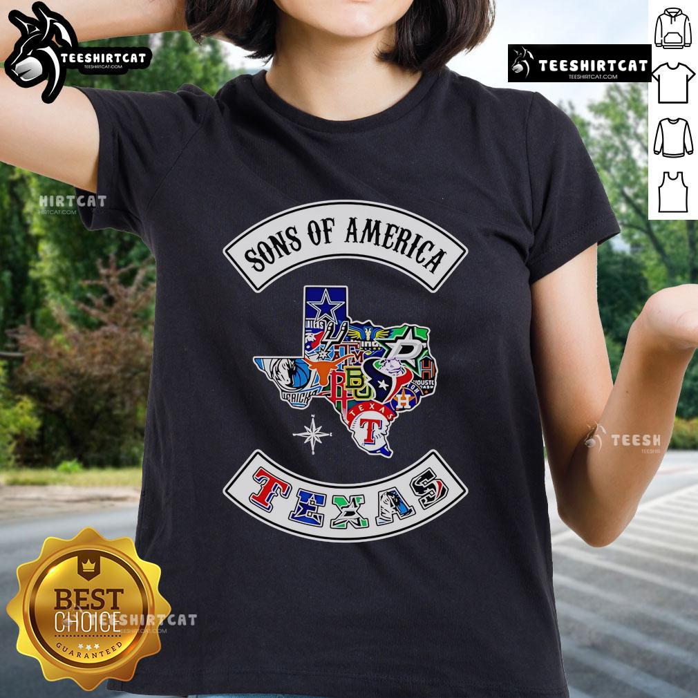 Official Sons Of America Texas Sports Ladies Tee Official Sons of America Texas Sports Ladies Tee showcasing stylish design for Texas sports fans. Perfect for game day!