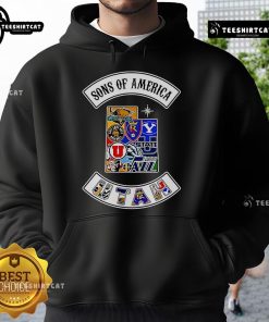 Official Sons of America Utah Sports Hoodie featuring logo, comfortable fabric, and vibrant design for fans.