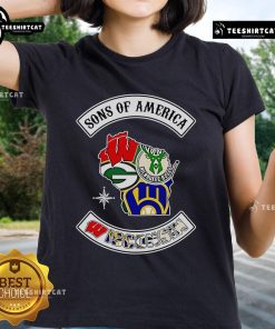 Official Sons of America Wisconsin Sports Ladies Tee featuring a stylish design perfect for fans and casual wear.