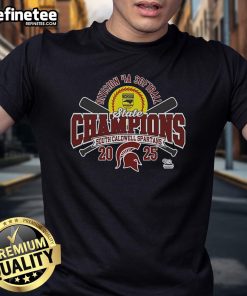 Alt Text: Official South Caldwell Spartans 2025 NCHSAA Women's 4A Softball State Champions T-Shirt, showcasing team pride.