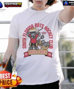 Official South Florida Rats Hockey Club 'Blizzards Or Buts' 2024-2025 Back 2 Back T-Shirt featuring team logo and vibrant design.